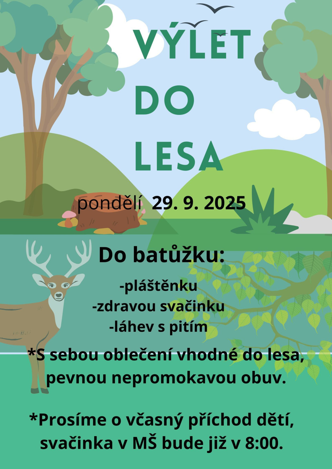 Výlet do lesa -6abičky + Srdíčka