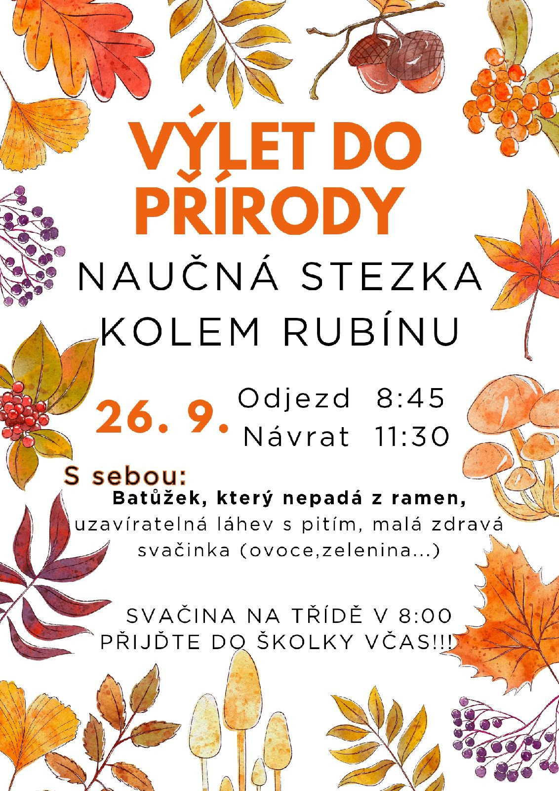 Výlet do přírody Včeličky a Motýlci