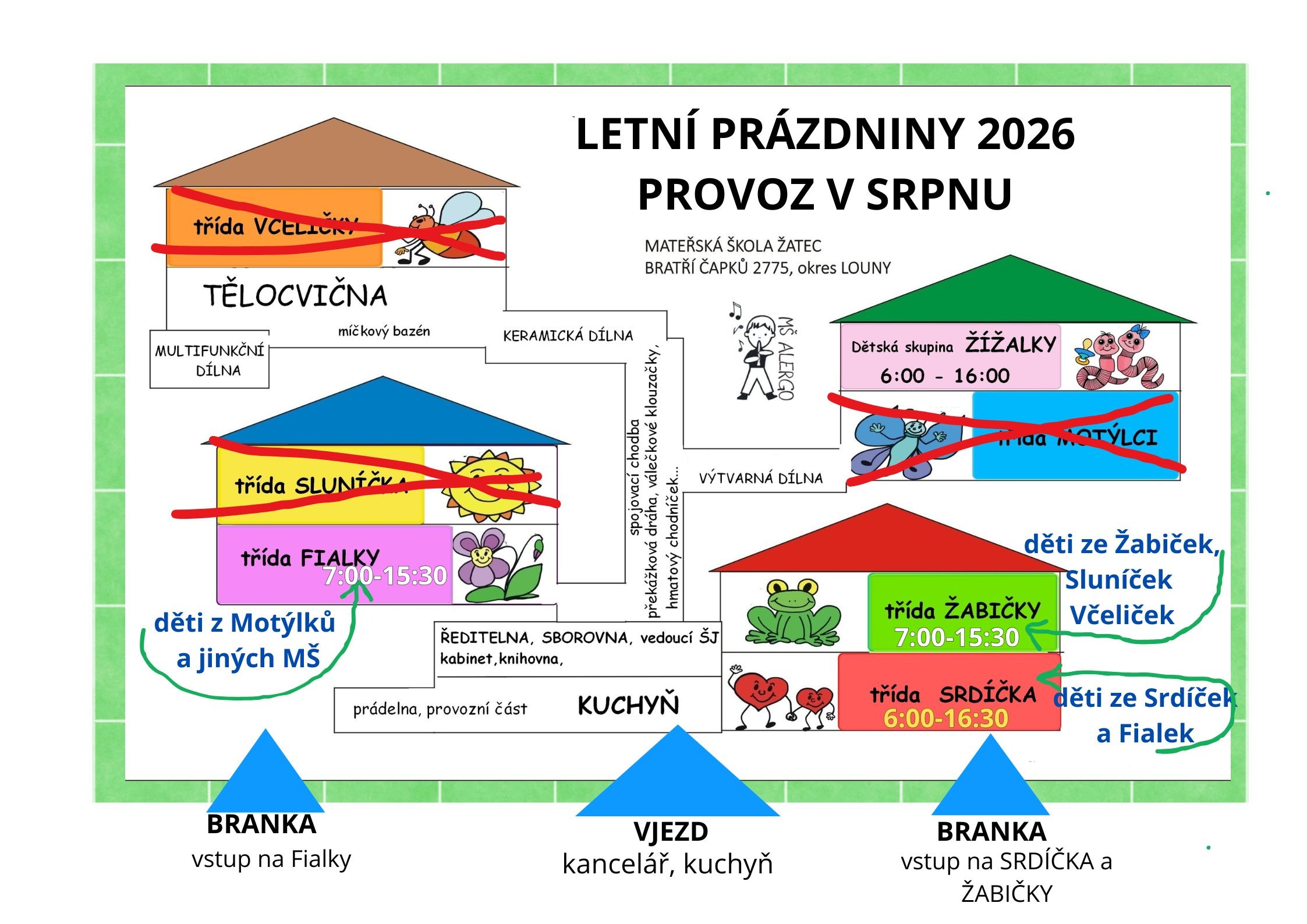 Prázdninový provoz - SRPEN 2026