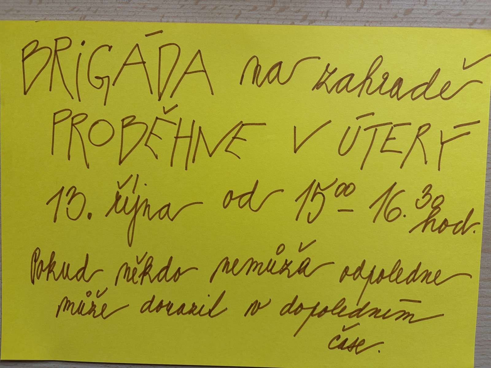 Brigáda na zahradě